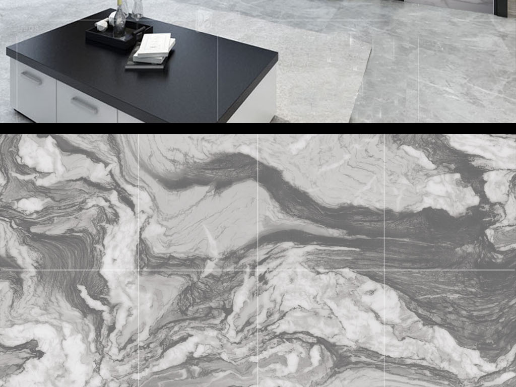 水墨高级灰石材大板